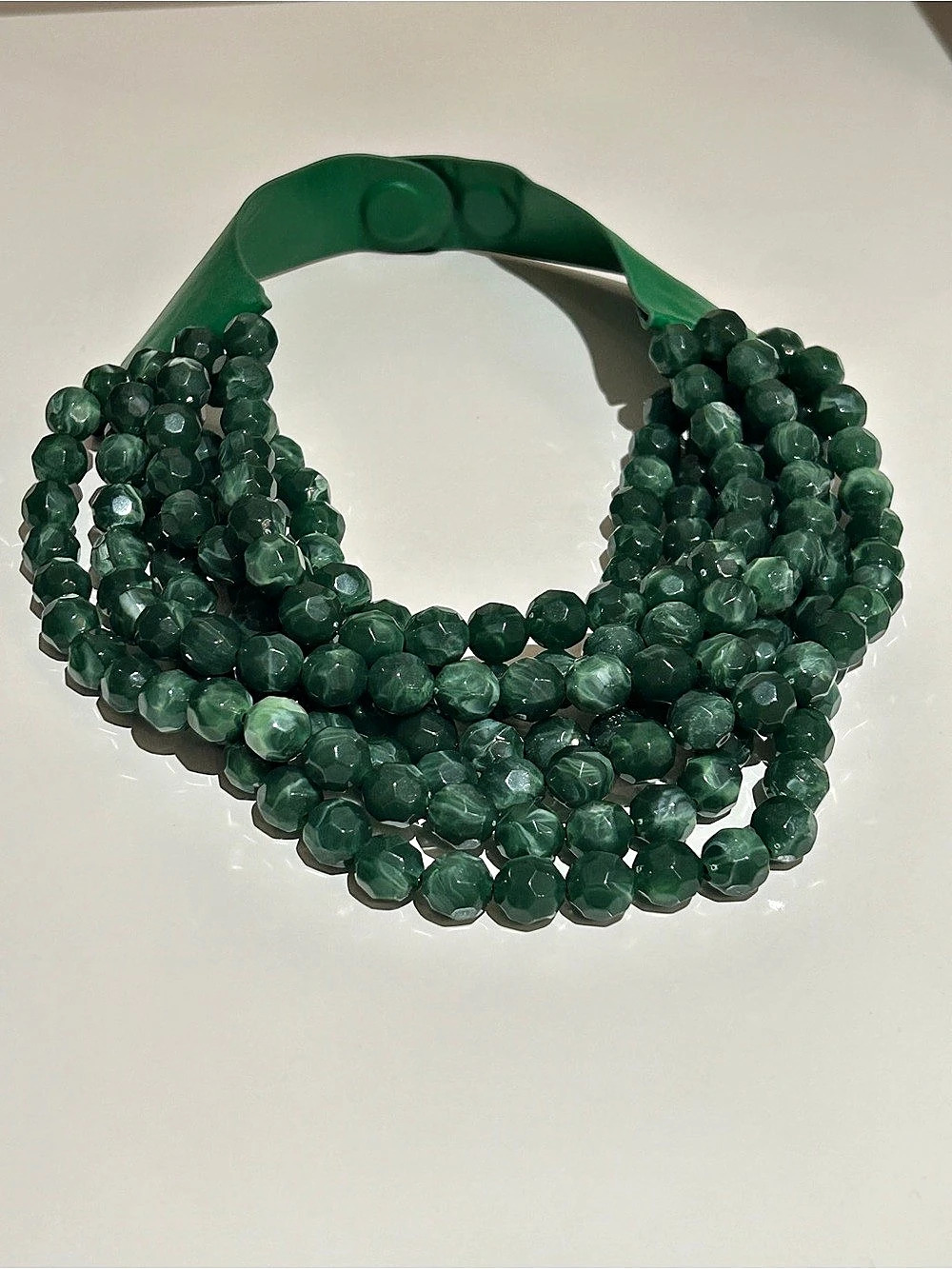 Green Beaded Statement Necklace